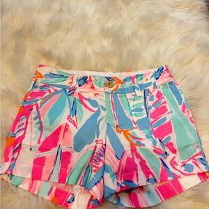 Lilly Pulitzer Pink and Blue High Waist Shorts